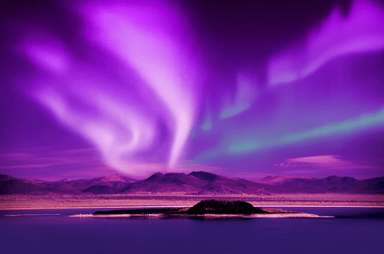 Aurora borealis sky mountains 2021-07