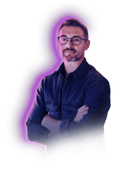 James arms folded glasses purple-1