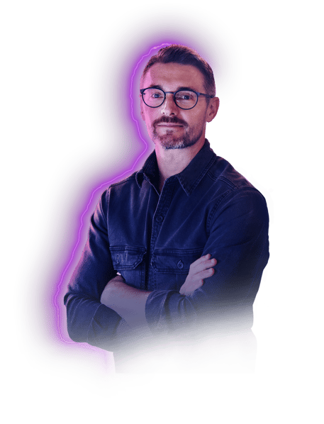 James arms folded glasses purple-2