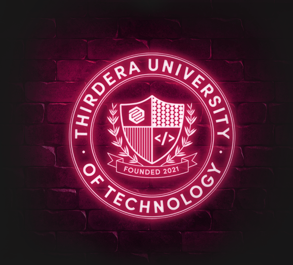 Wall Thirdera University neon on wall darkened-1