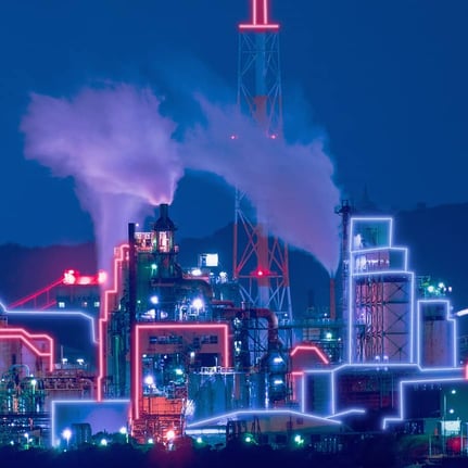 factory plant in asia at night 2022-05-1