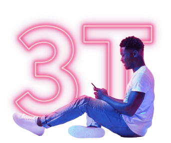 joseph sitting on ground with phone 3T thirdera telecom 2022-01-1-1