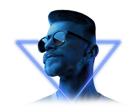 neon blue triangle man sunglasses_2021-04-1